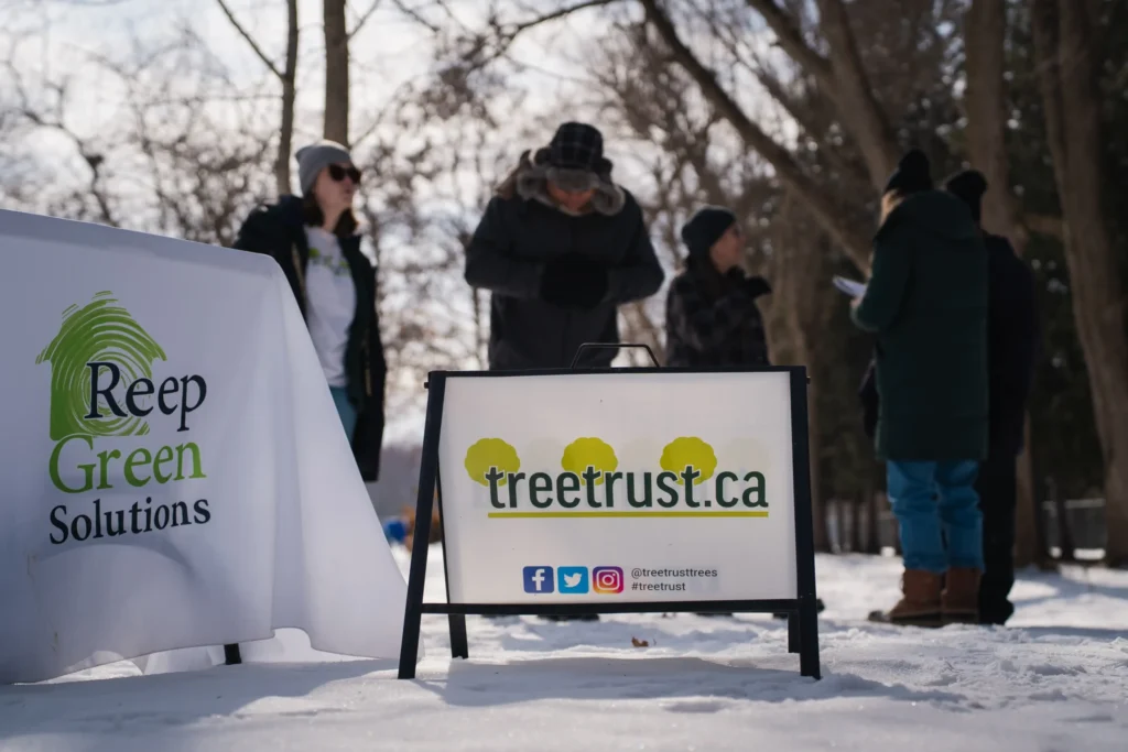 Signage for Reep Green Solutions and Tree Trust